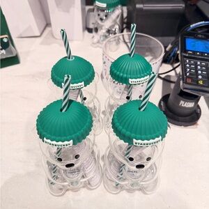 Authentic Starbucks Green Bear Party Cups